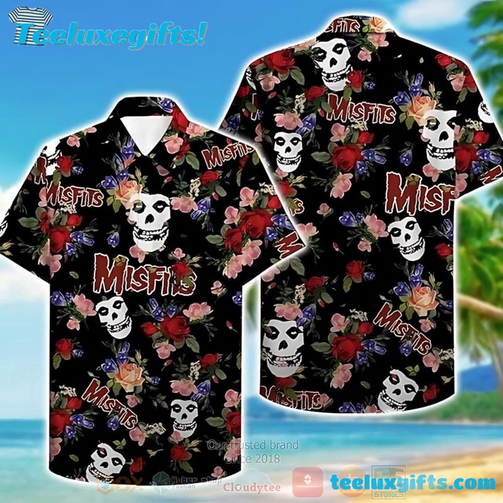 Misfits Skull Short Sleeve Summer Aloha Hawaiian Shirt