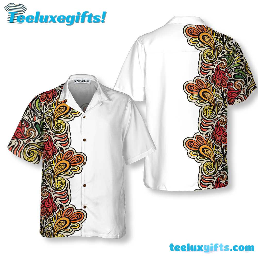 Modern Paisley Seamless Pattern Hawaiian Shirt