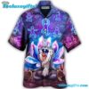 Monkey Mandrill Monkey Yoga Pose Lotus Flower Lighting Neon Hawaiian Shirt