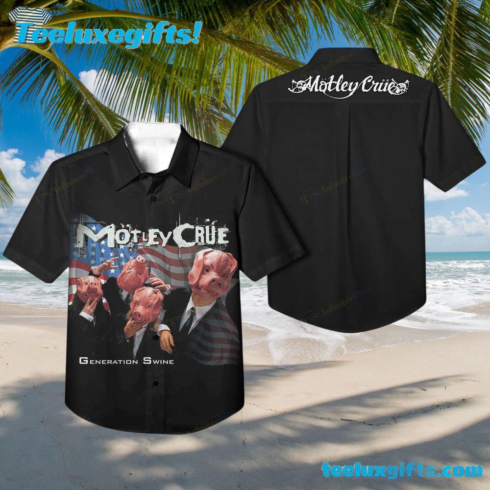 Motley Crue Generation Swine Summer Aloha Hawaiian Shirt