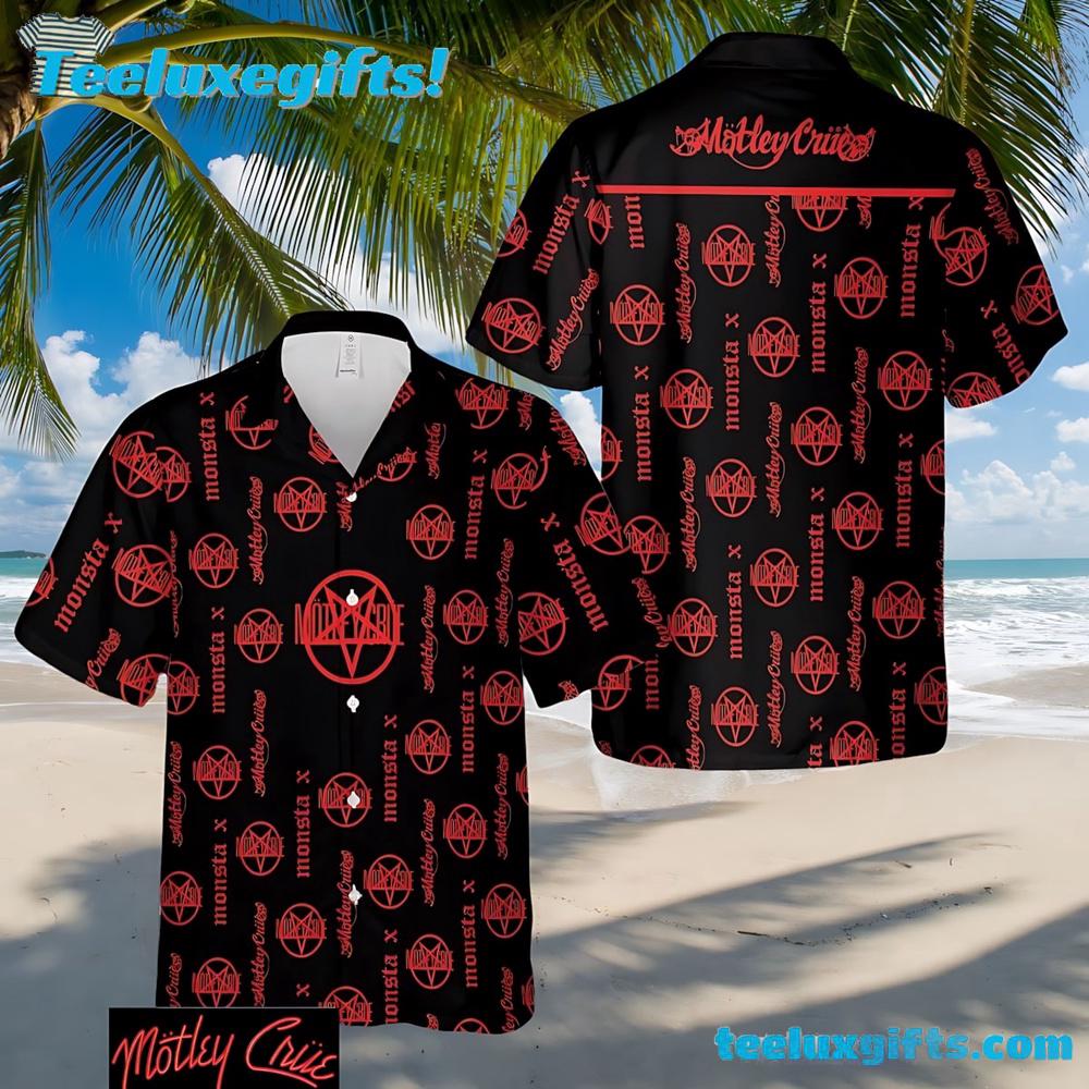 Motley Crue Music Band Logo Summer Aloha Hawaiian Shirt