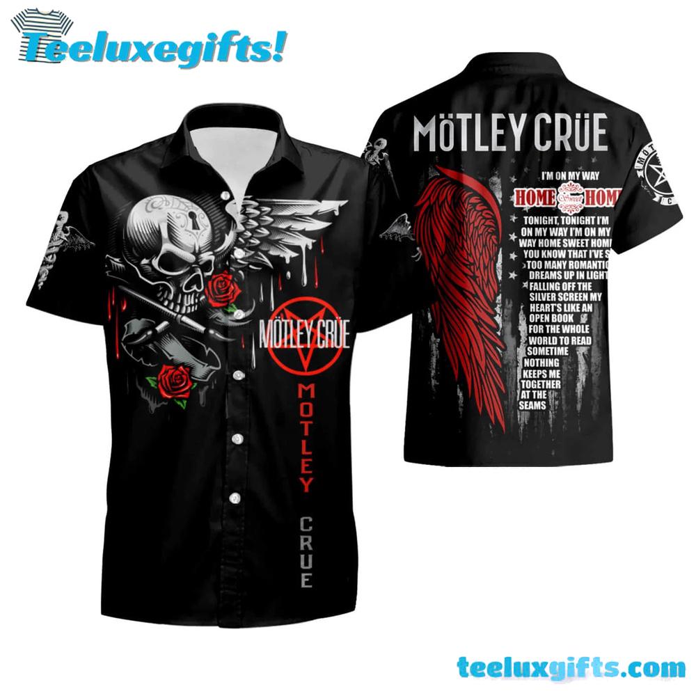 Motley Crue Music List Summer Aloha Hawaiian Shirt