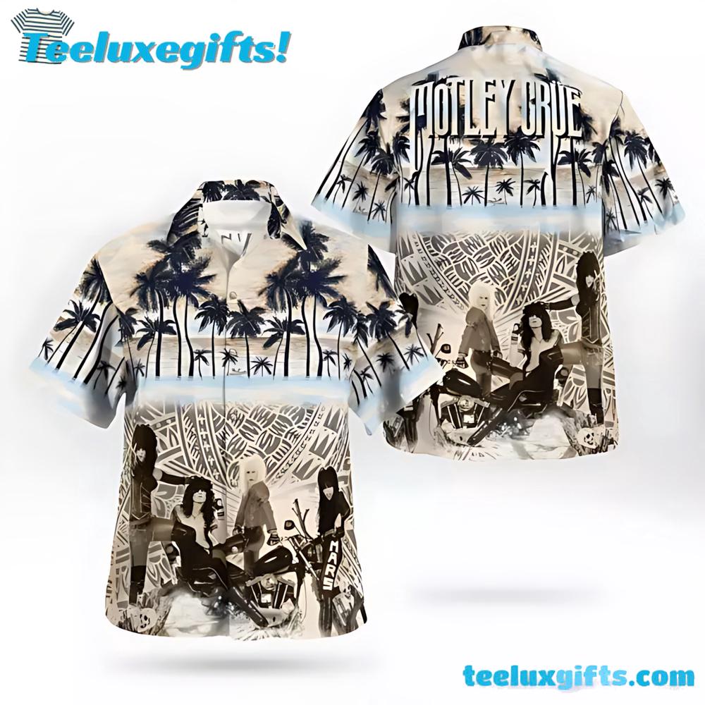 Motley Crue Tribal Tropical Summer Aloha Hawaiian Shirt