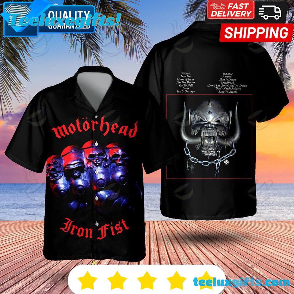 Motorhead Iron Fist Album Unisex Summer Aloha Hawaiian Shirt