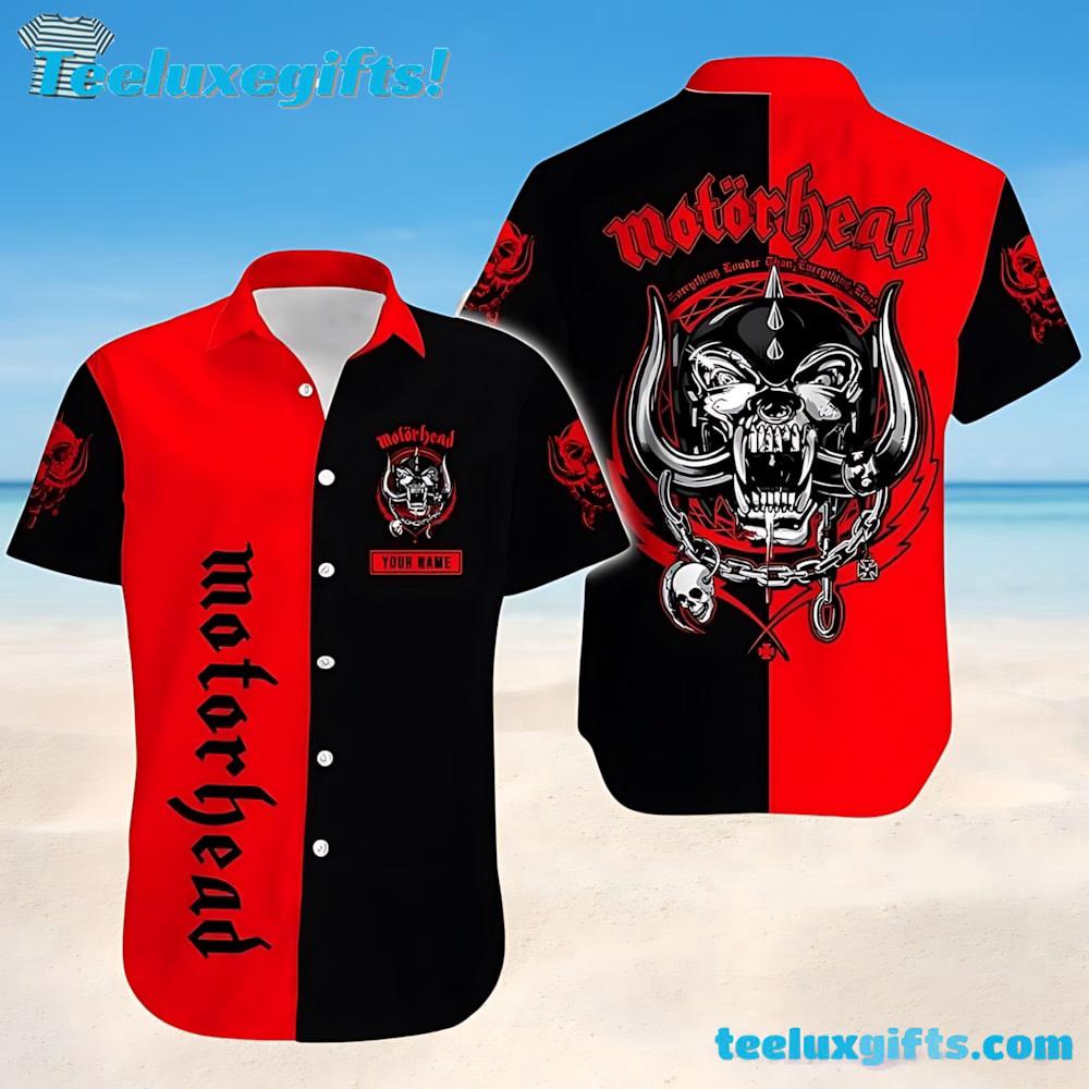 Motorhead War Pig Classic Red & Black Summer Aloha Hawaiian Shirt