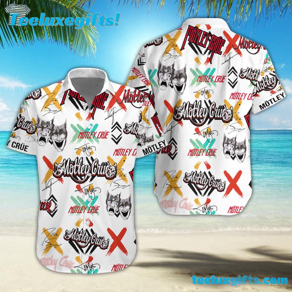 M?tley Cr?e Playful Rock Icons Summer Aloha Hawaiian Shirt