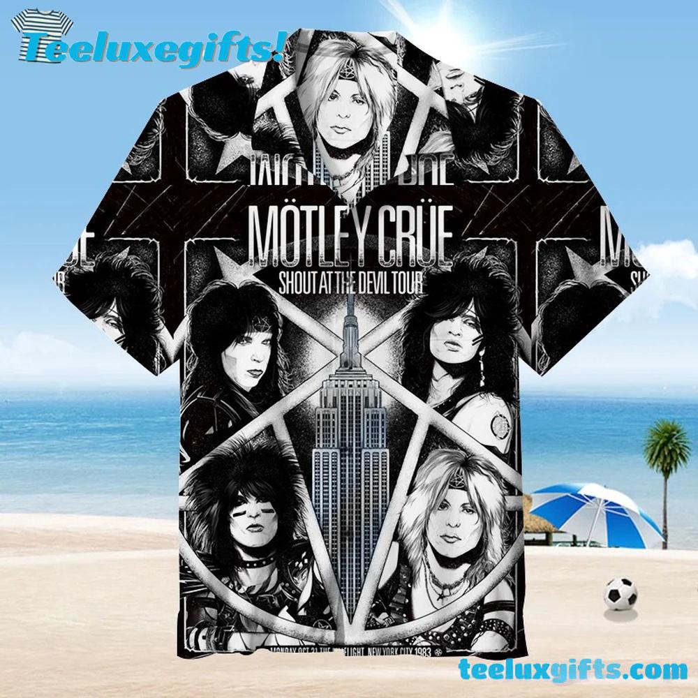 M?tley Cr?e Shout At The Evil Tour Summer Aloha Hawaiian Shirt