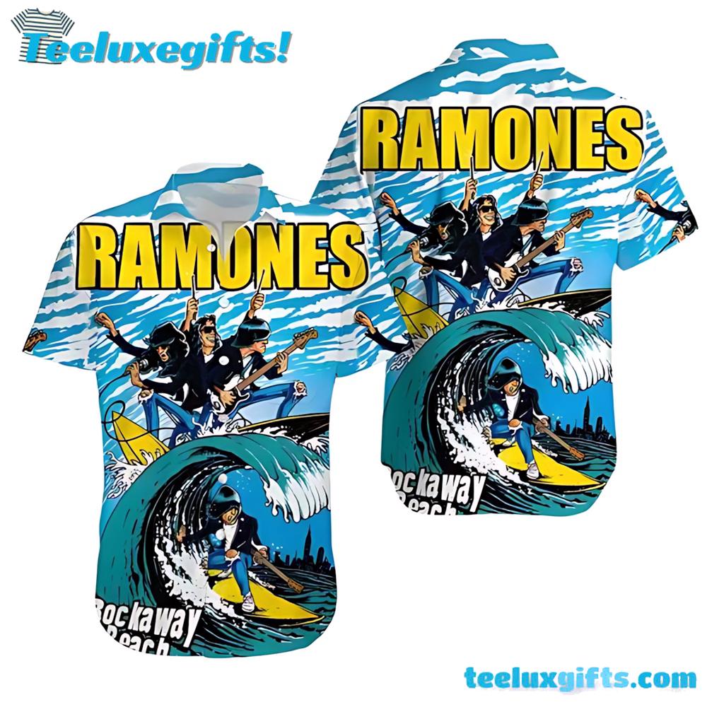 Music Rock Band The Ramones 3D Print Summer Aloha Hawaiian Shirt