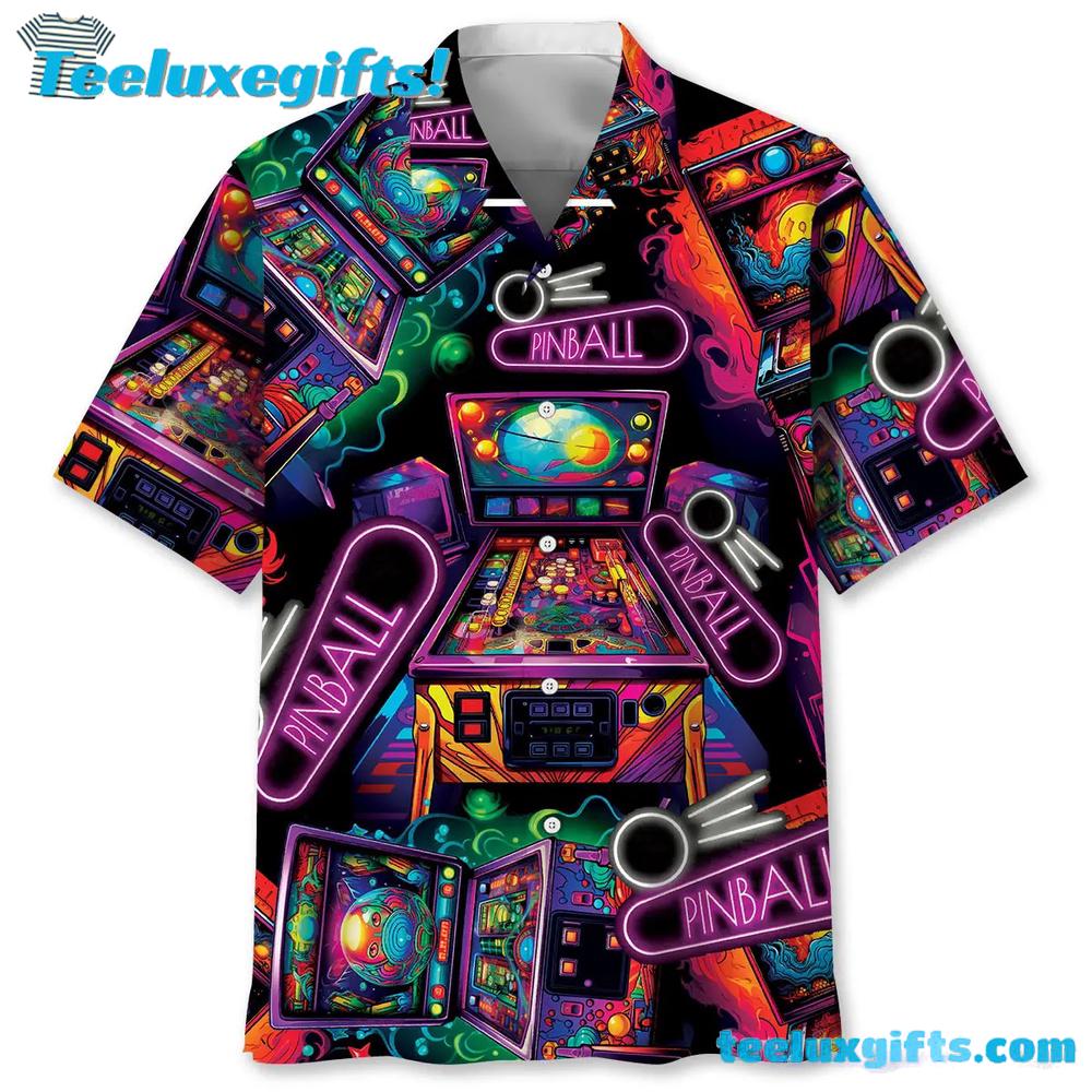 Neon Pinball Arcade Hawaiian Shirt
