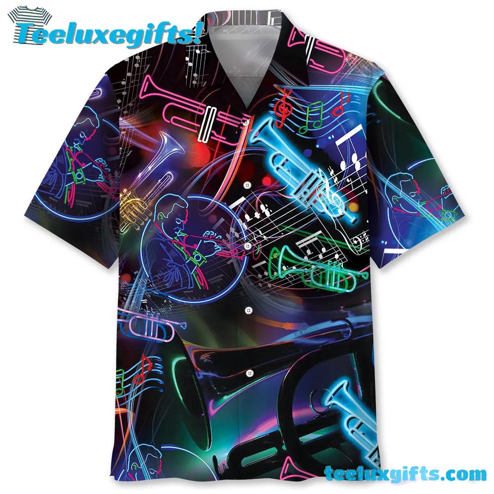 Neon Style Trumpet Hawaiian Shirt