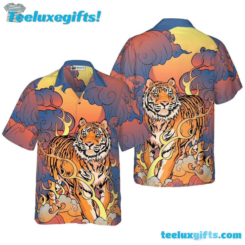 Oriental Powerful Tiger Hawaiian Shirt