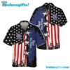 Pabst Blue Ribbon Patriotic Grunge Flag Hawaiian Shirt