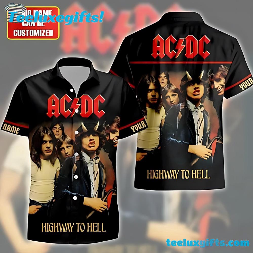 Personalized ACDC High Way To Hell Tropical Hawaii Shirt
