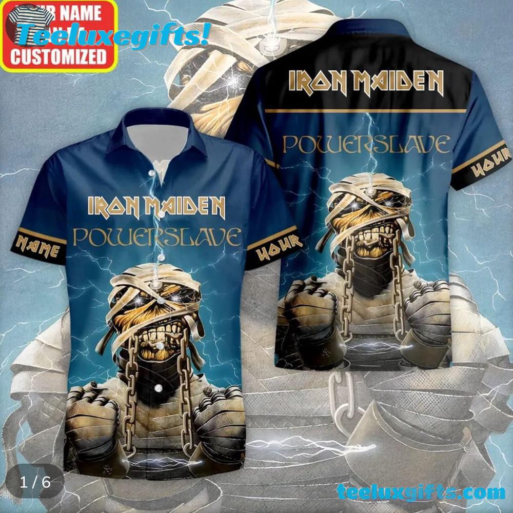Personalized Iron Maiden Chains of Powerslave Summer Aloha Hawaiian Shirt