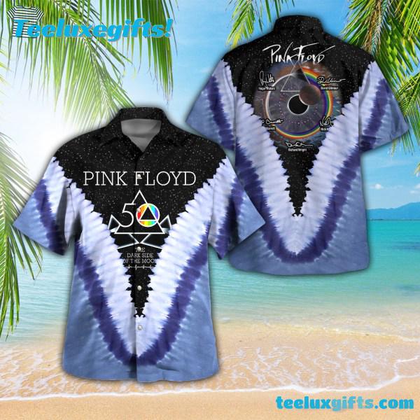 Pink Floyd 50th Anniversary Cosmic Tie-Dye Summer Hawaiian Shirt