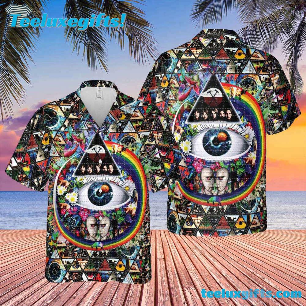 PINK FLOYD Collage BLOTTER ART Pink Floyd Summer Hawaiian Shirt