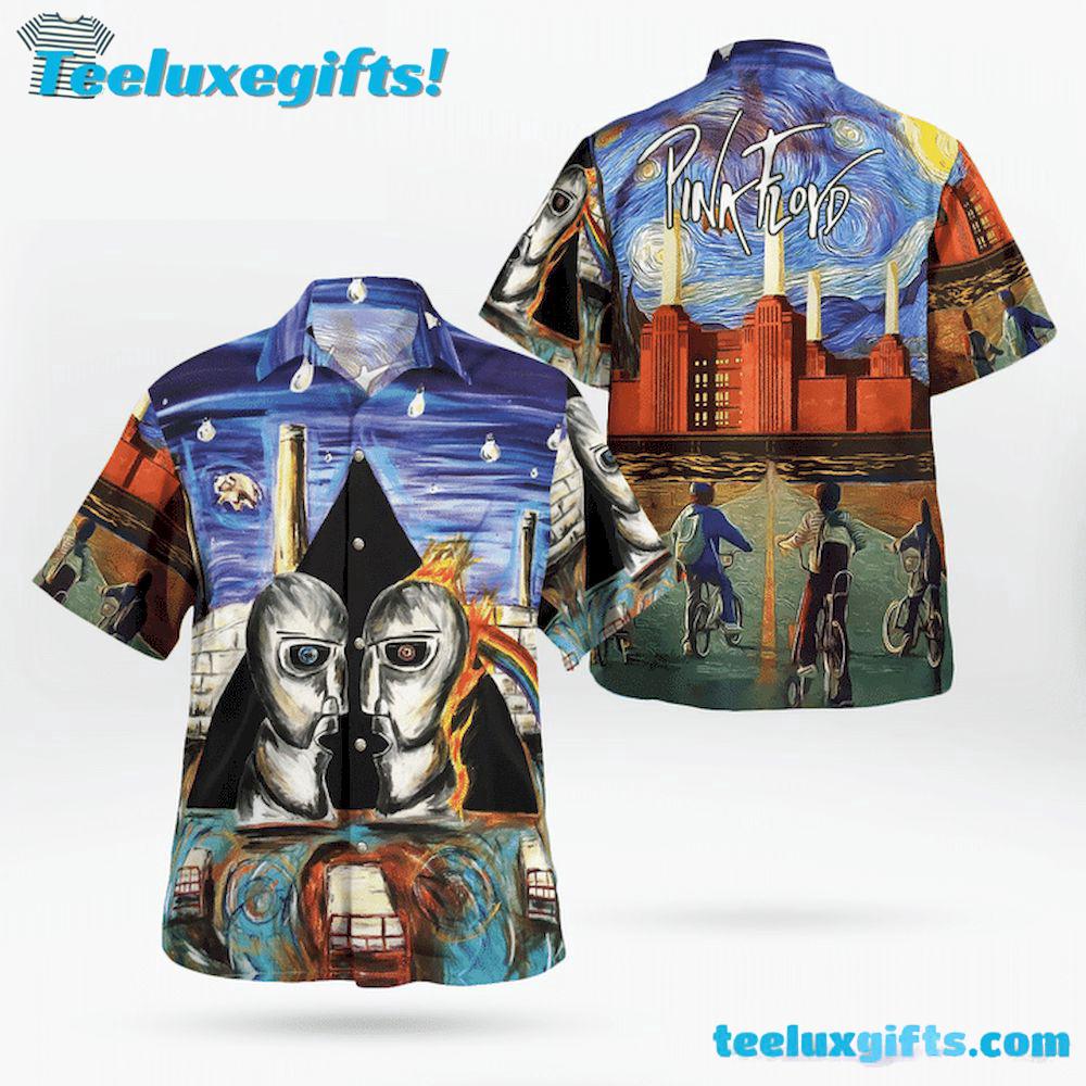 Pink Floyd Stranger Things Meets Van Gogh Summer Hawaiian Shirt