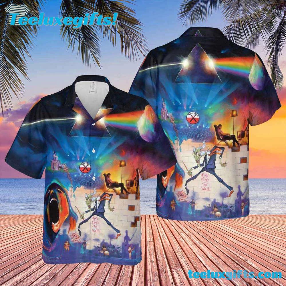 Pink Floyd The Wall Dark Side of The Moon Fine Art Summer Hawaiian Shirt
