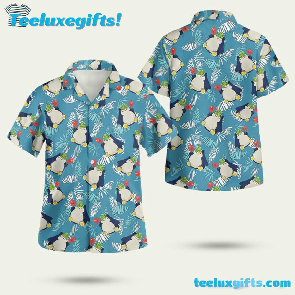 Pokemon Snorlax tropical beach Hawaiian Shirt