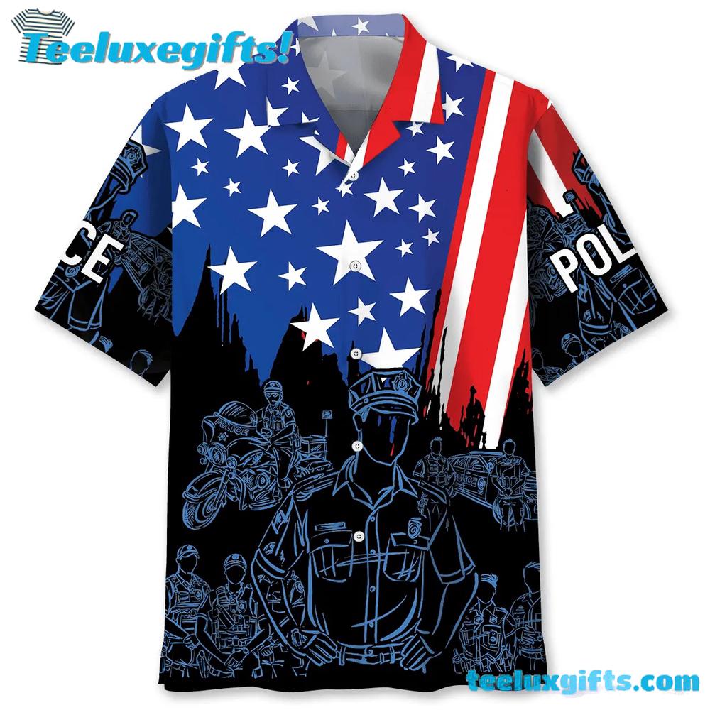 Police 4th Of July Proud Hawaiian Shirt Police 4th Of July Proud Hawaiian Shirt