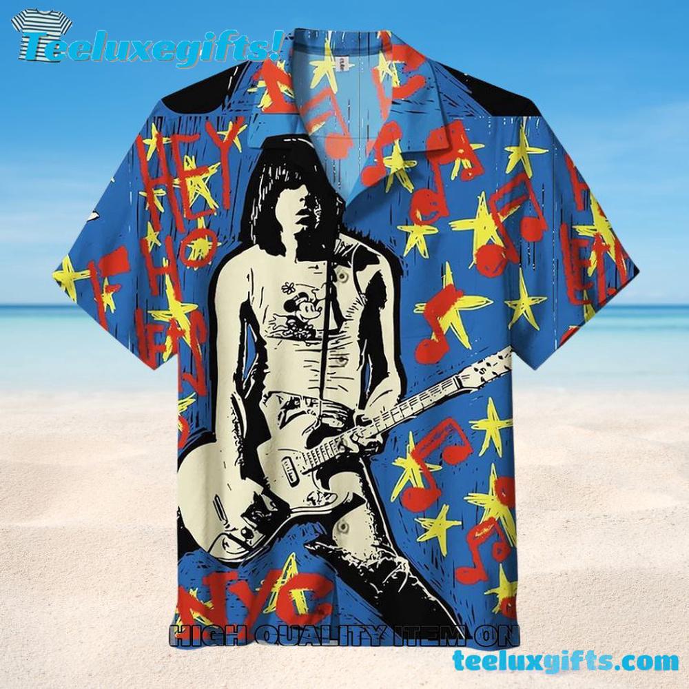Ramones Rock Star Performance Summer Aloha Hawaiian Shirt