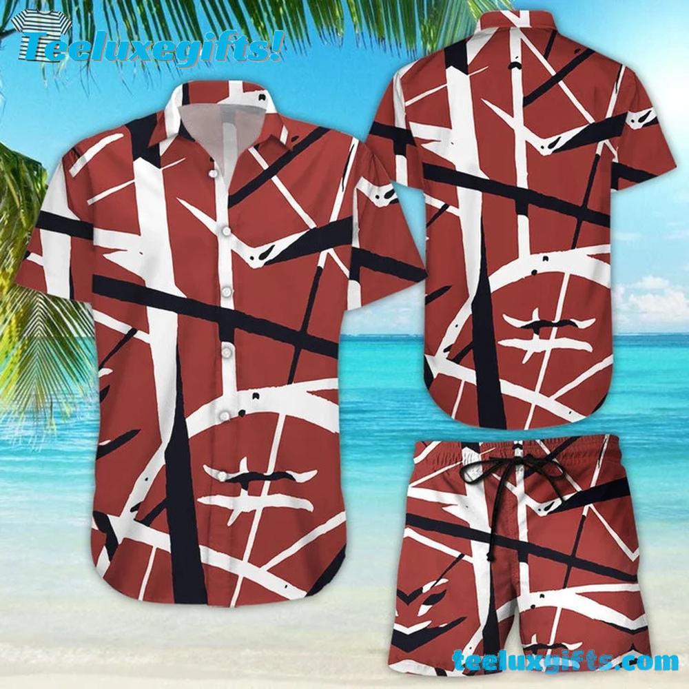 Red Eddie Van Halen Summer Beach Summer Hawaiian Shirt