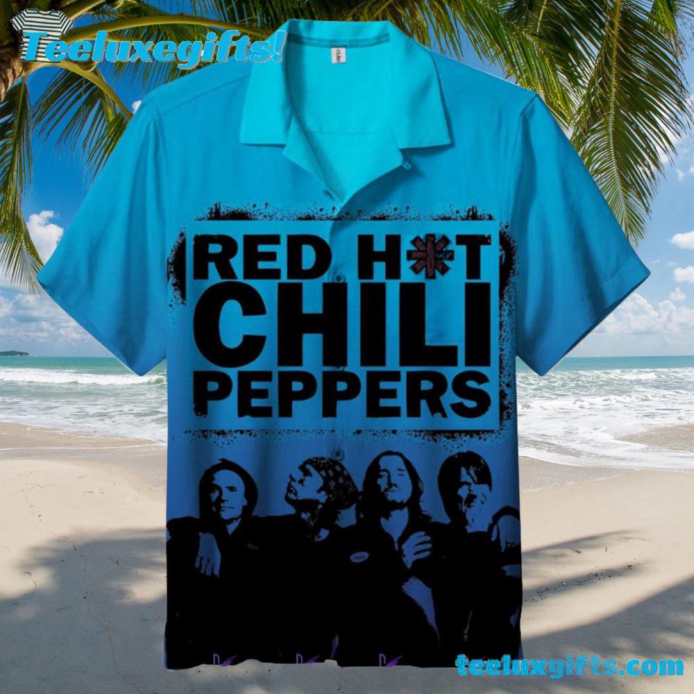 Red Hot Chili Peppers Band Blue Summer Aloha Hawaiian Shirt