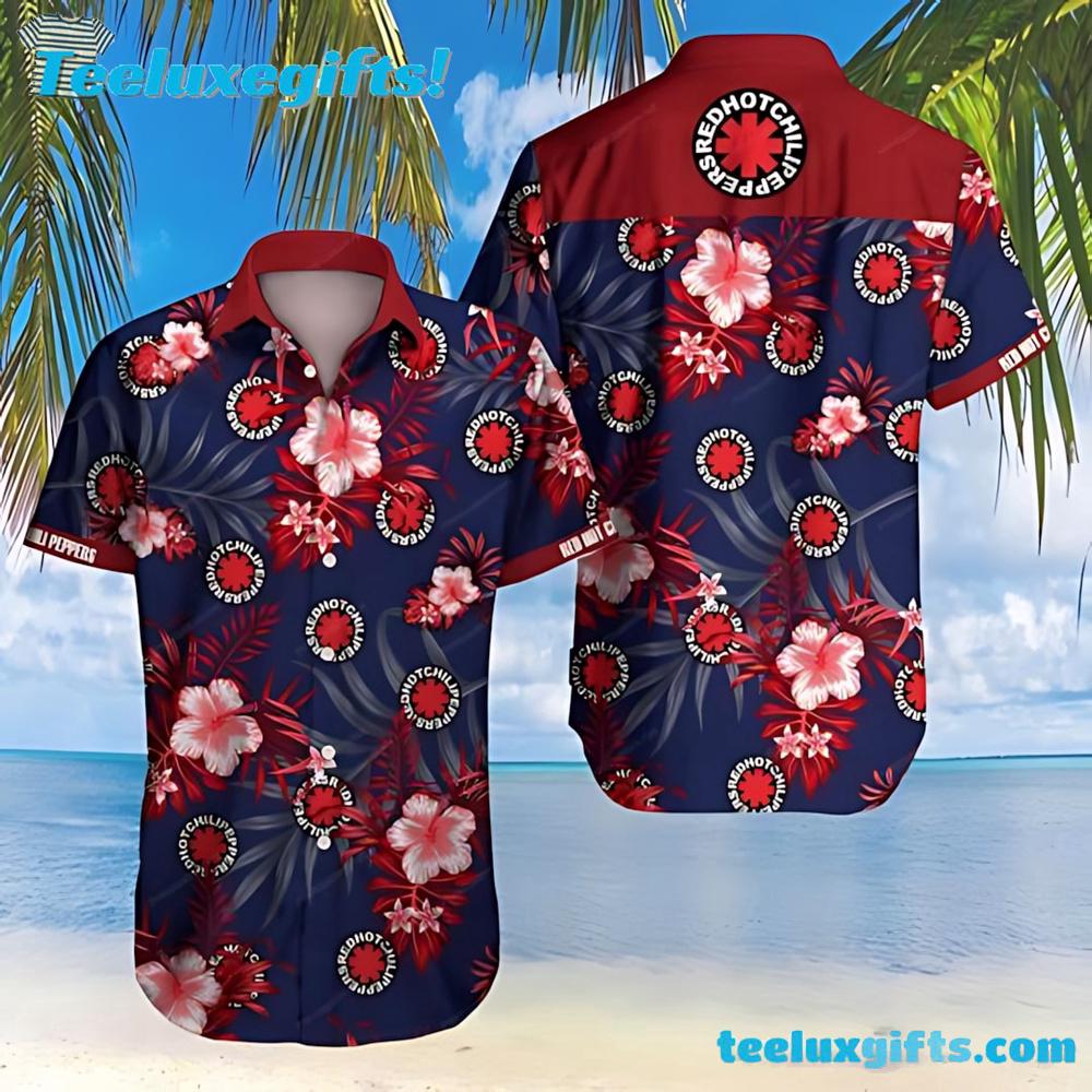 Red Hot Chili Peppers Hibiscus Blast Summer Aloha Hawaiian Shirt