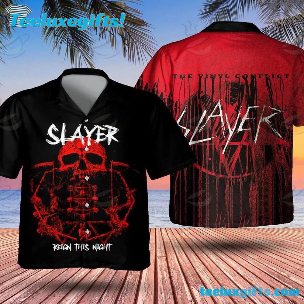 Reign in Blood Slayer Summer Aloha Hawaiian Shirt