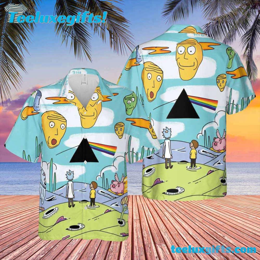 Rick and Morty x Dark Side Of The Moon Pink Floyd Summer Hawaiian Shirt