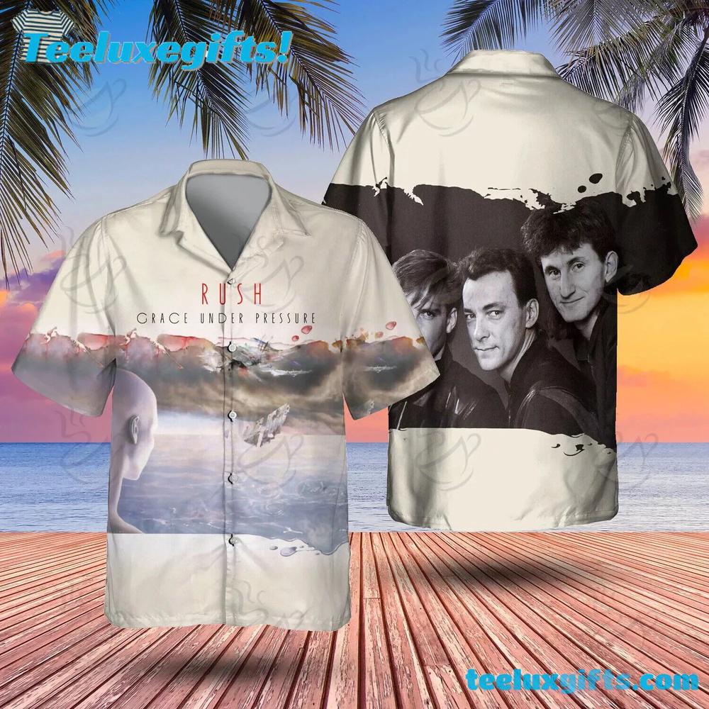 Rock Band Rush Grace Under Pressure Summer Aloha Hawaiian Shirt