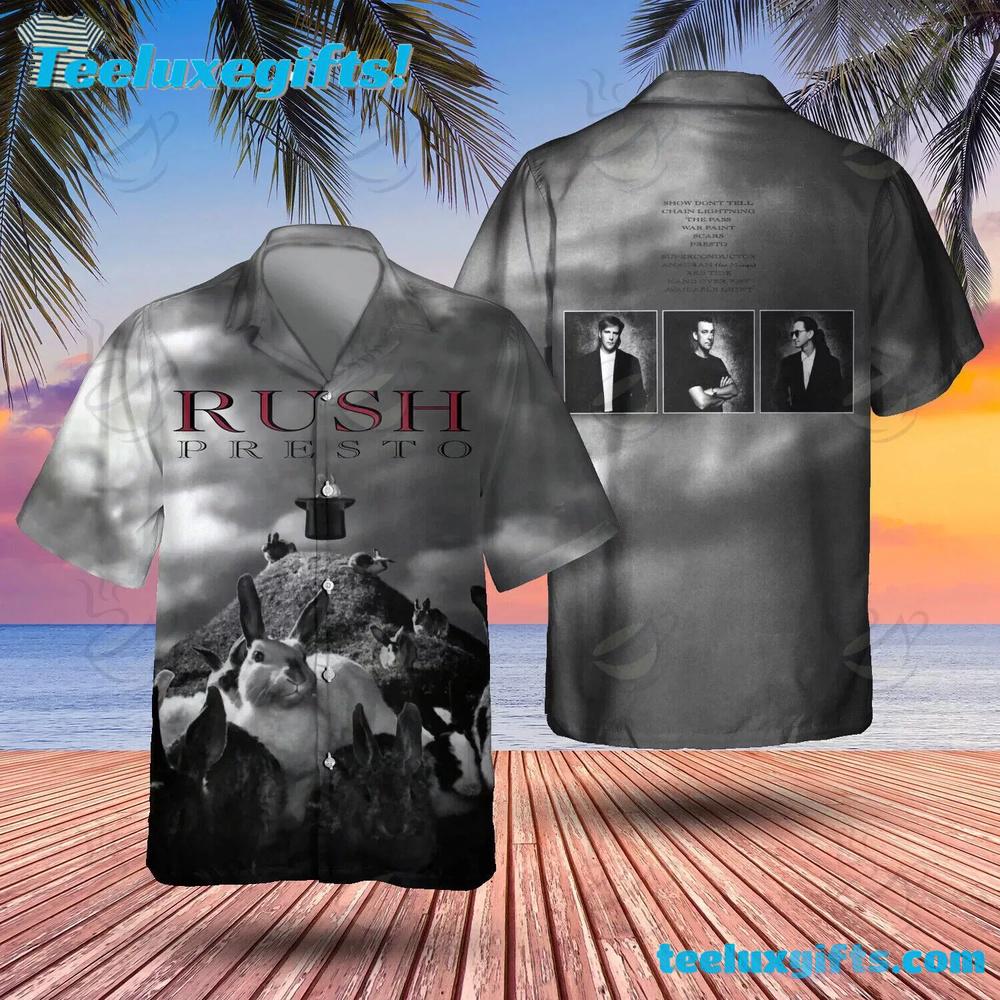 Rock Band Rush Presto Summer Aloha Hawaiian Shirt