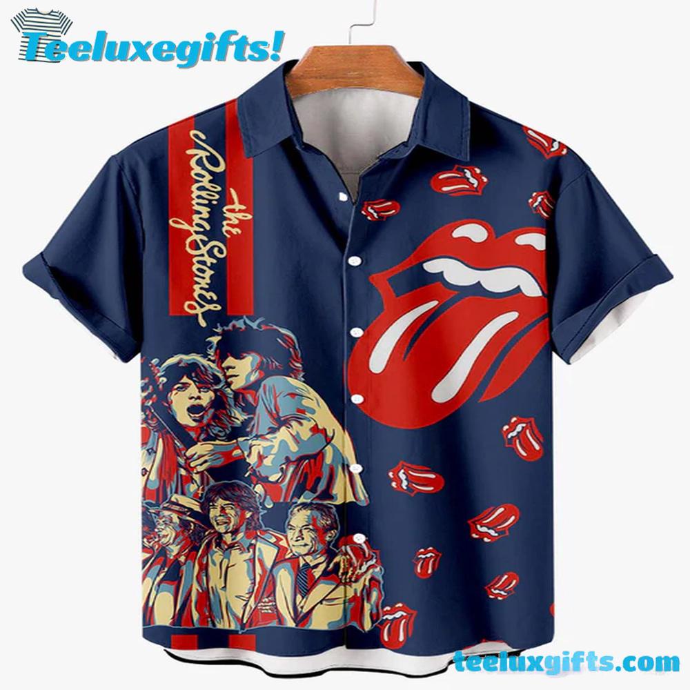 Rolling Stones Classic Concert Summer Aloha Hawaiian Shirt