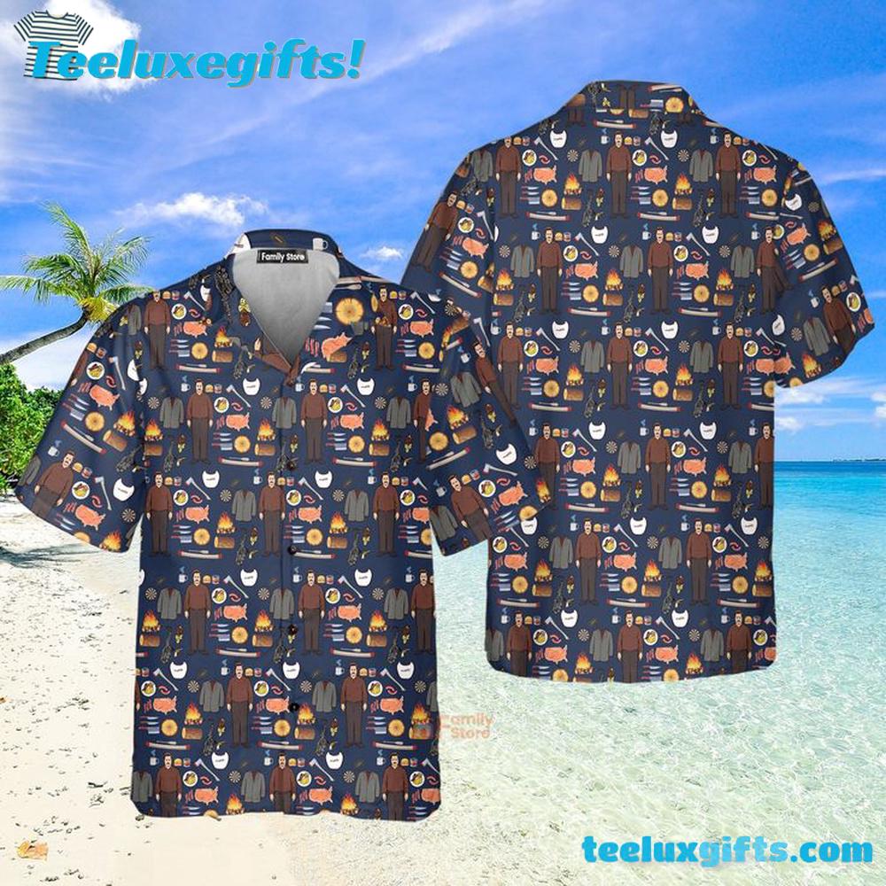 Ron Swanson Parks And Recreation Hawaiian Shirt