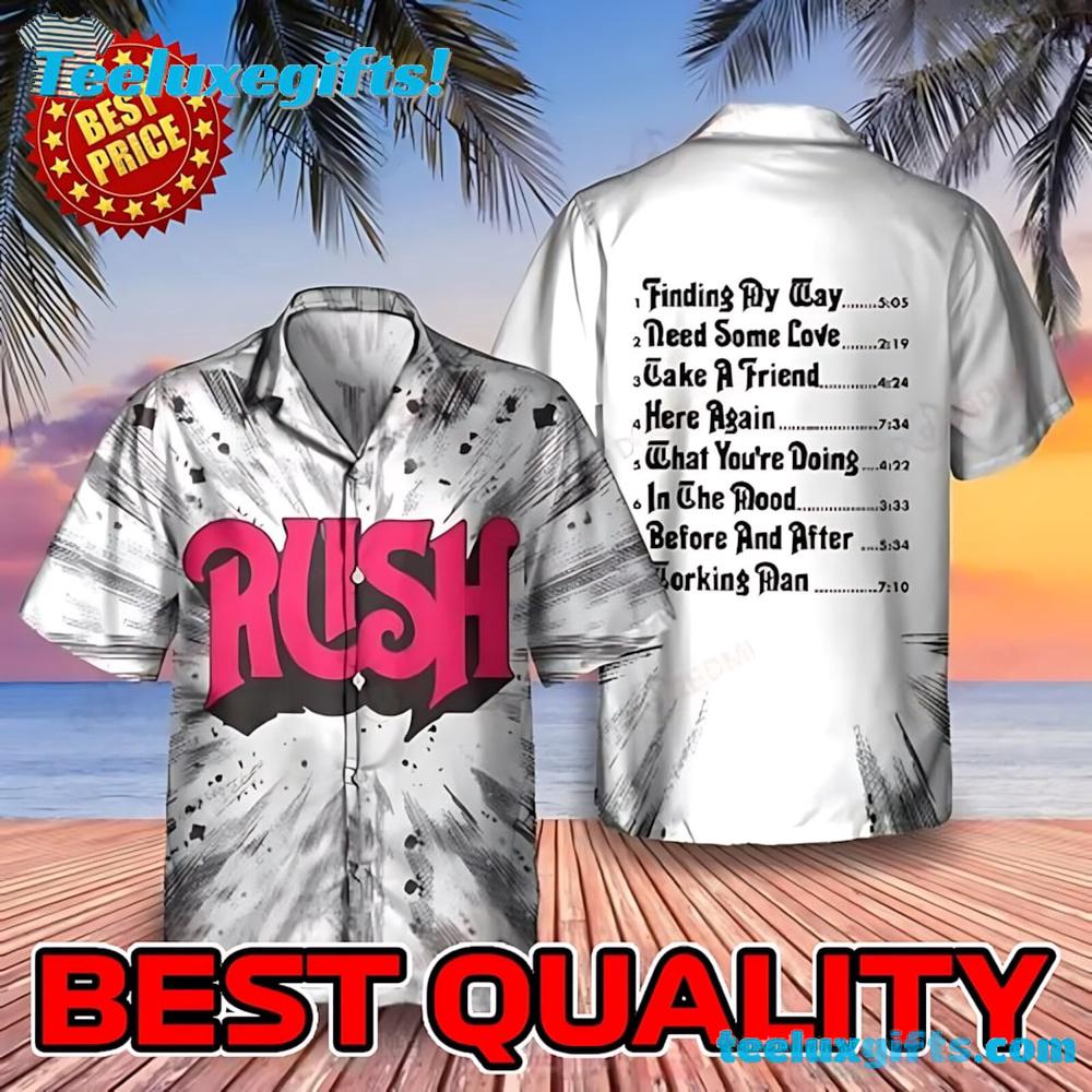 Rush Album Tracklist Summer Aloha Hawaiian Shirt