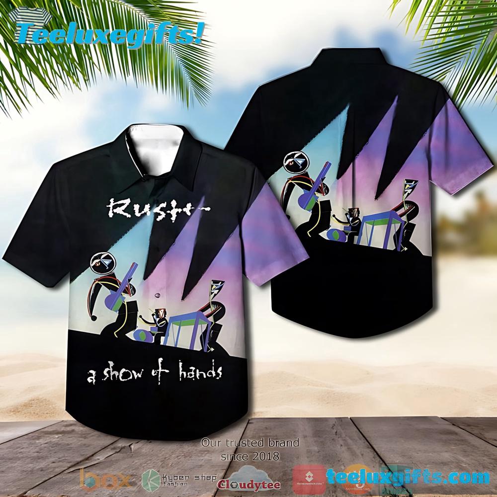 Rush Band A Show Of Hands Summer Aloha Hawaiian Shirt