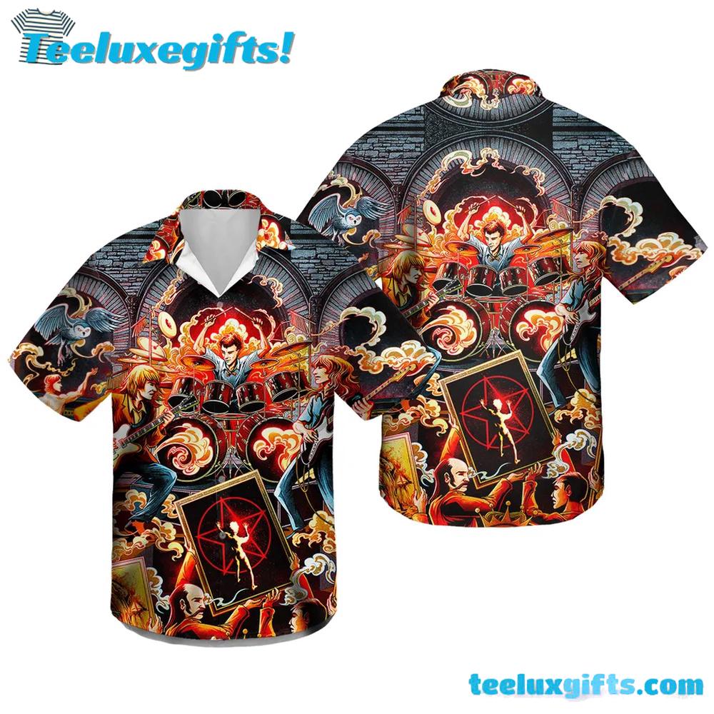Rush Band Concert Art Summer Aloha Hawaiian Shirt