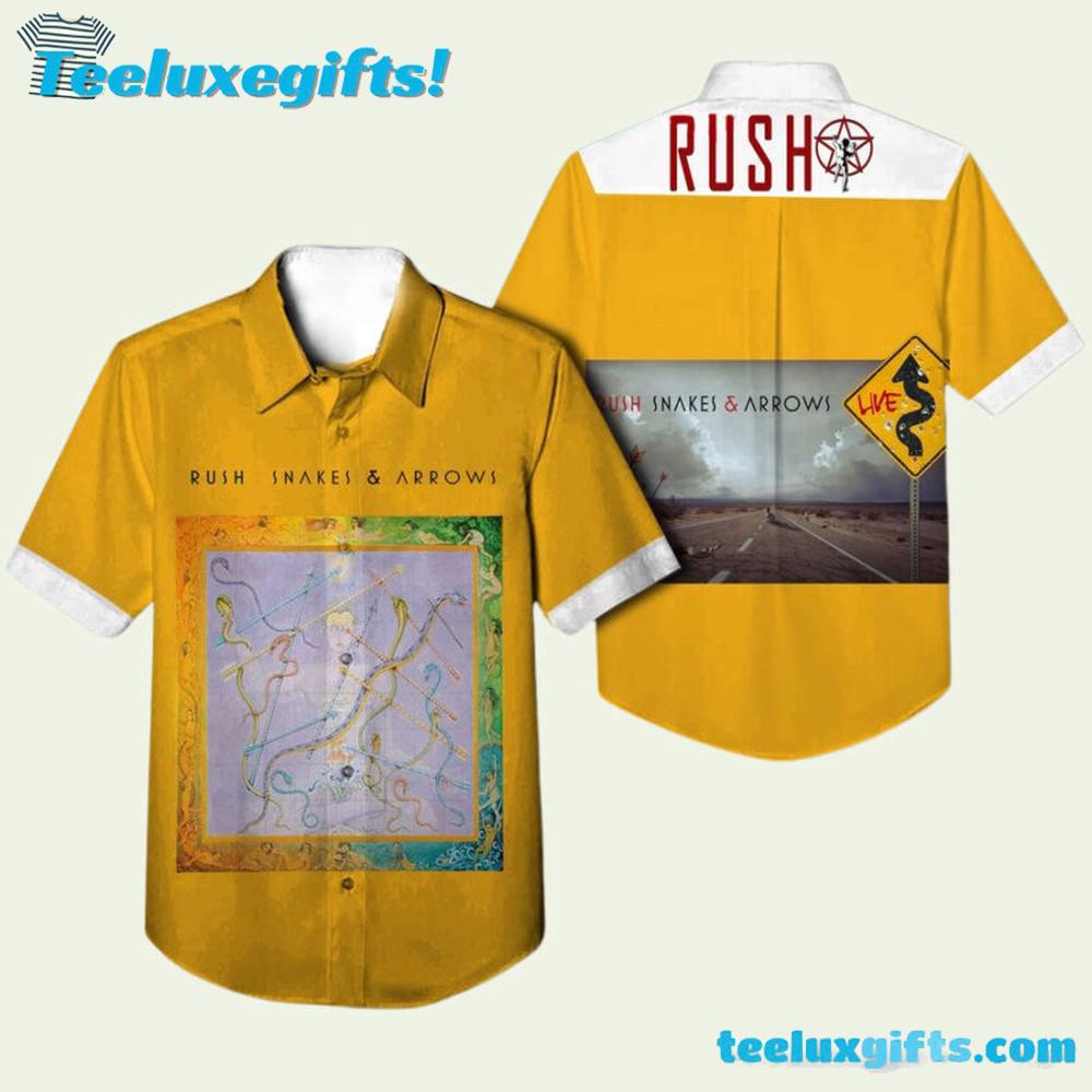 Rush Band Snakes Arrows Album Summer Aloha Hawaiian Shirt