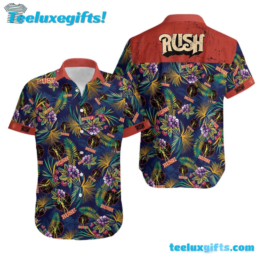 Rush Band Tropical Paradise Tour Edition Summer Aloha Hawaiian Shirt