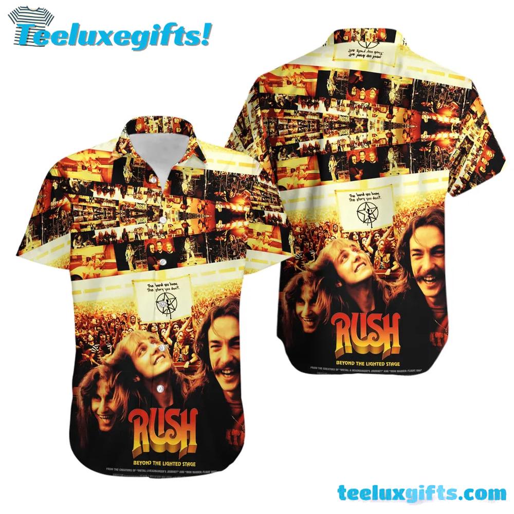 Rush Beyond the Lighted Stage Summer Aloha Hawaiian Shirt