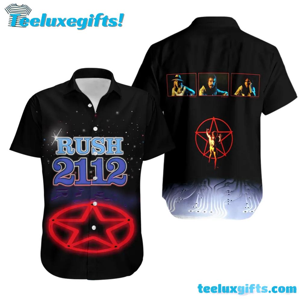 Rush Rock Band 2112 Album Summer Aloha Hawaiian Shirt