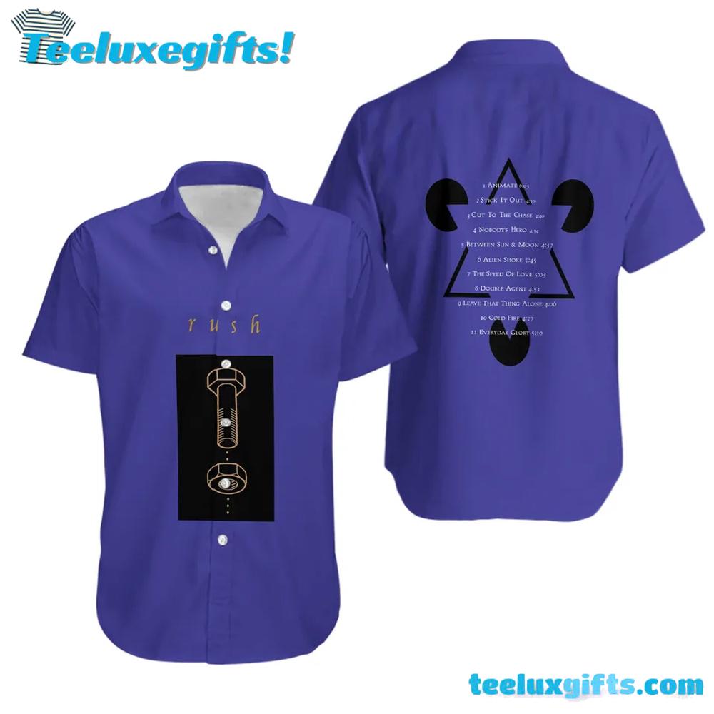 Rush Rock Band Counterparts Album Summer Aloha Hawaiian Shirt