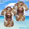 Skull And Flower Pattern Metallica Summer Aloha Hawaiian Shirt