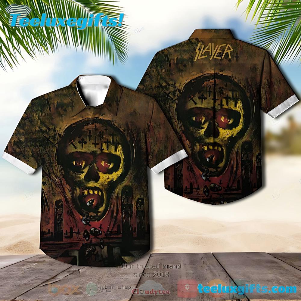 Slayer Band Seasons In The Abyss Summer Aloha Hawaiian Shirt