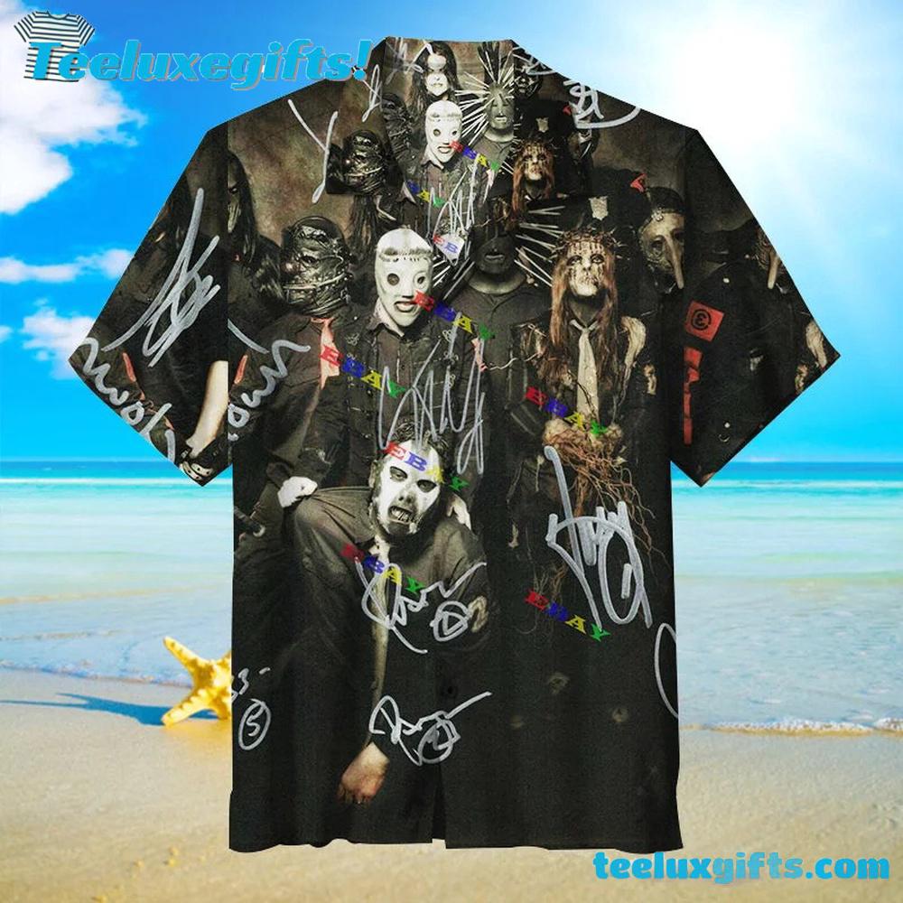 Slipknot Autographed Photo Summer Aloha Hawaiian Shirt