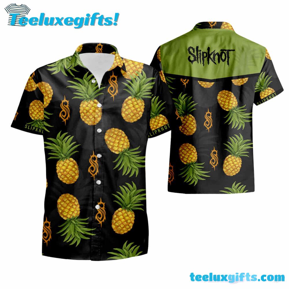 Slipknot Band Green Pineapple Summer Aloha Hawaiian Shirt