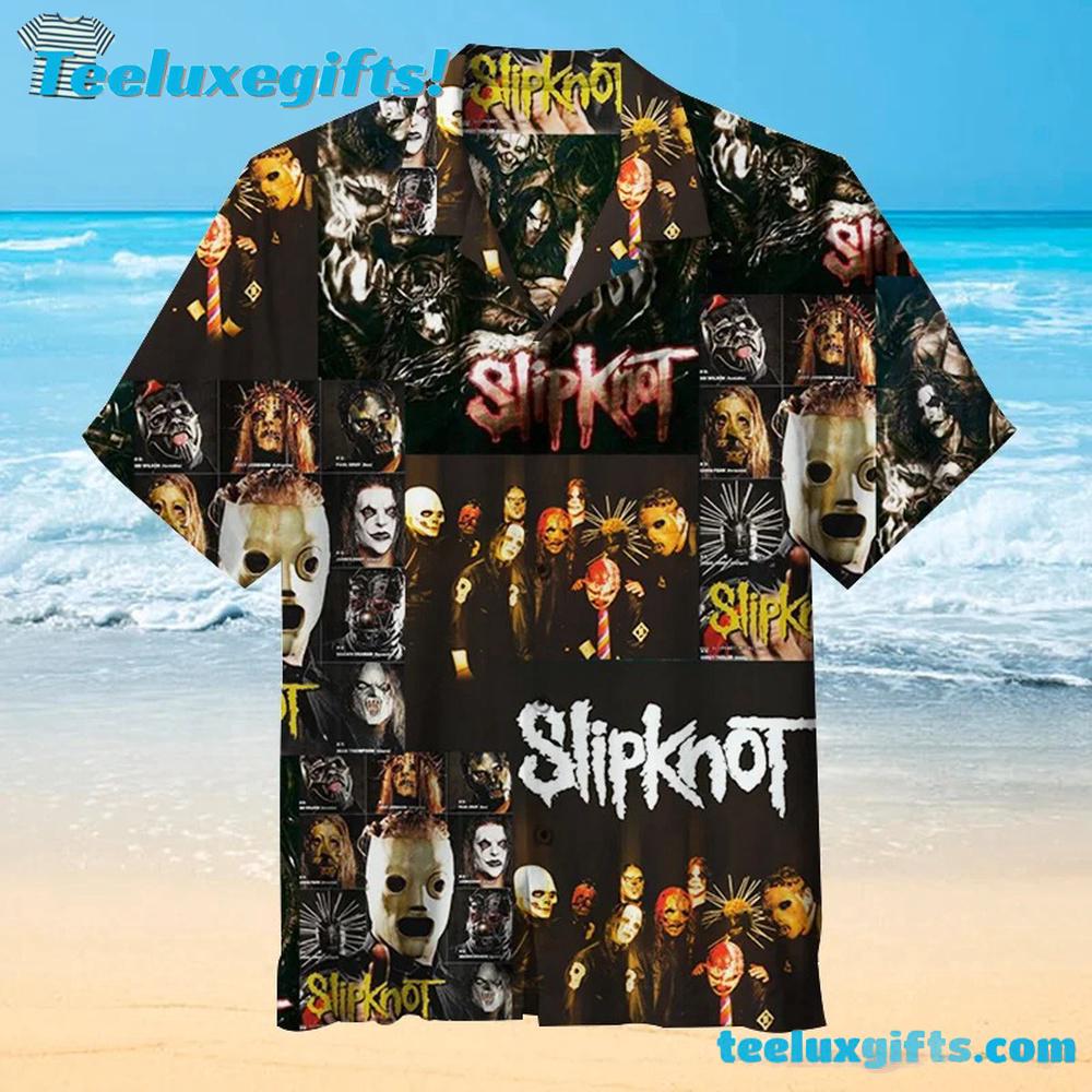 Slipknot Rock Band Iconic Masks Collage Summer Aloha Hawaiian Shirt