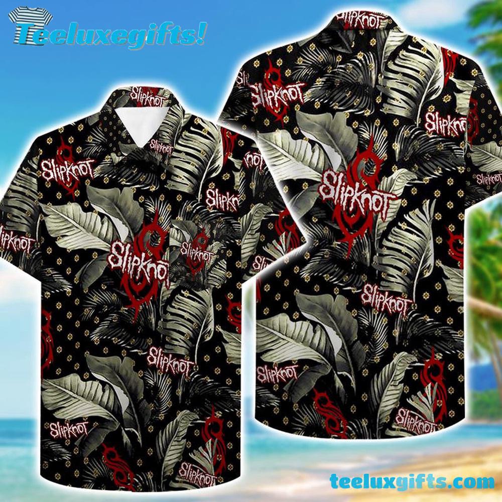 Slipknot Rock Band Tropical Leaf Summer Aloha Hawaiian Shirt