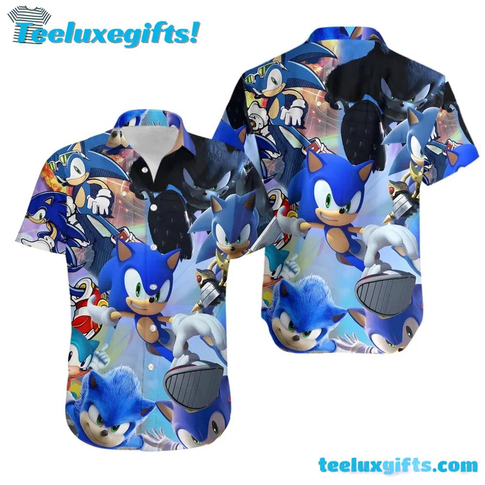 Sonic The Hedgehog Unisex Hawaiian Shirt Sonic The Hedgehog Unisex Hawaiian Shirt