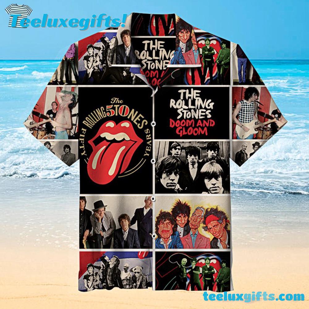 Stones Through the Decades Summer Aloha Hawaiian Shirt